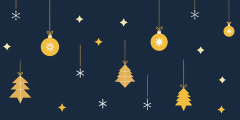 Fototapeta premium Golden stars illuminate a blue background, perfect for a festive Christmas or European-themed design