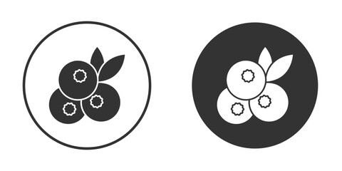 Blueberry icon, flat vector simple element illustration from editable concept