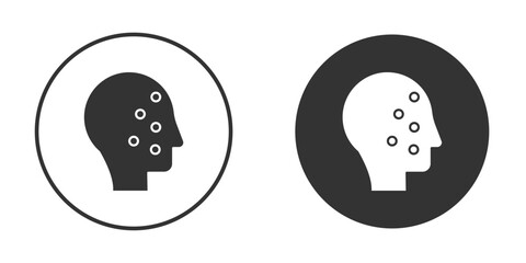 Acne icon, flat vector simple element illustration from editable concept