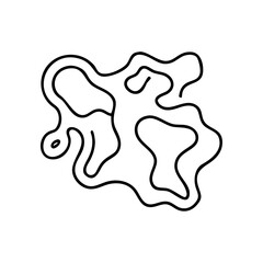 Obraz premium Topographic map with contour lines in a minimalist style
