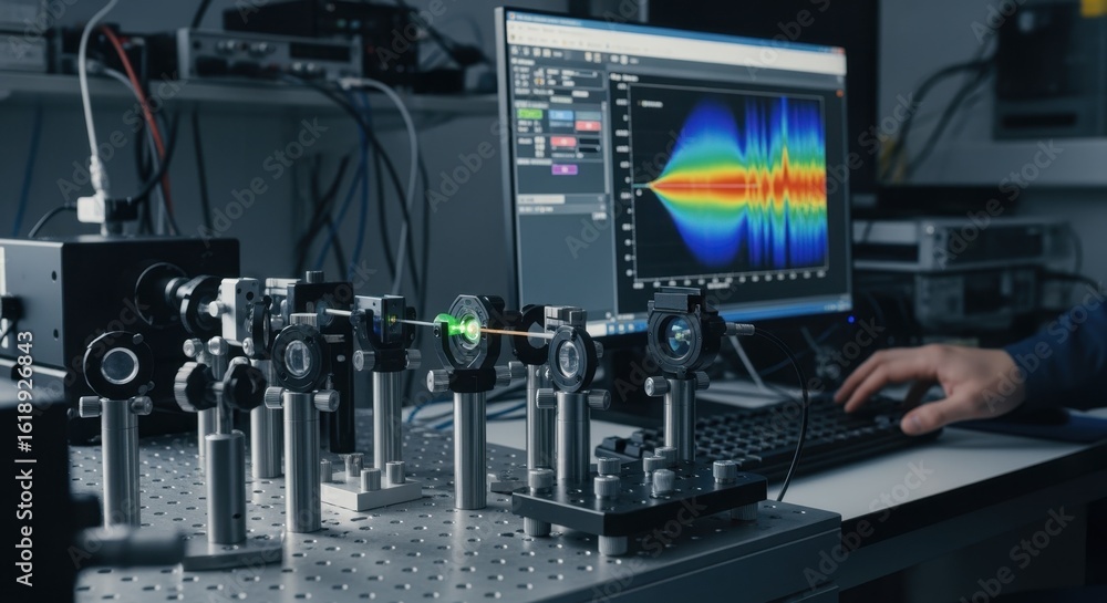 Aufkleber laboratory fiber bragggrating inscription setup with integrated beam shaping optics and computer int