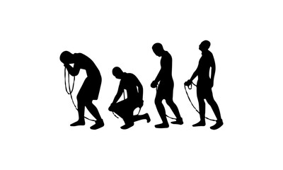 Evolution of Man Breaking Free from Chains