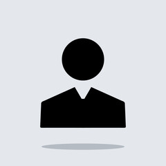 User icon vector. Profile symbol in trendy flat style. Profile vector icon illustration isolated on gray background