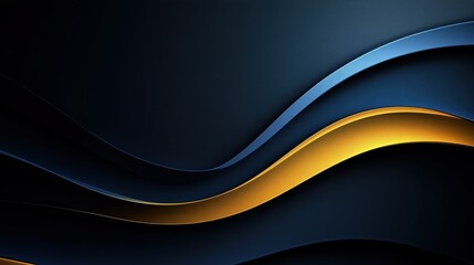 Obraz premium Luxury Abstract Background with Blue and Gold Waves