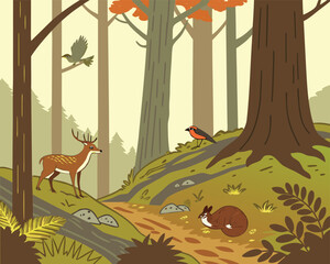 Forest Ecosystem with Wildlife | Wildlife Living in Forest Ecosystem