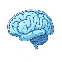 Modern illustration template design featuring a simple brain shape lineart logo