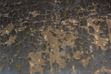 Detail of an old wood with cracked paint