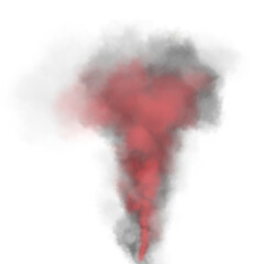 Abstract Red and Grey Smoke Plume; Dramatic, Textured, Ethereal Background Image