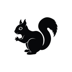 squirrel vector silhouette illustration