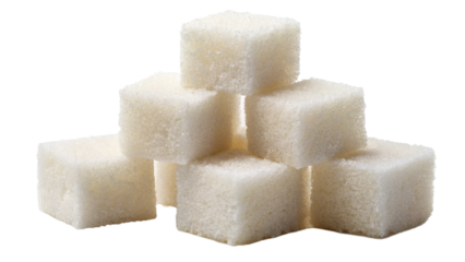 sugar cubes isolated on white