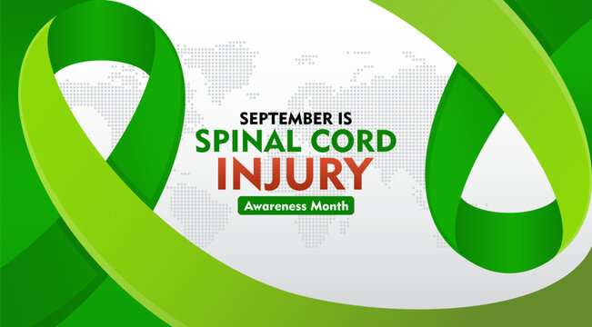 Spinal Cord Injury Awareness Month. observed every year in September. Suitable for background, banner, card, poster, SCI education poster for web and social media campaign