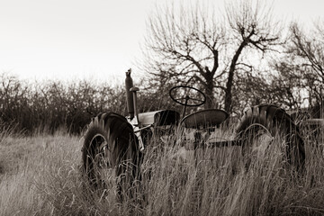 old farm tractor