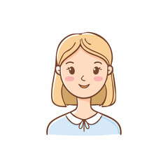 Obraz premium vector illustration woman with headset