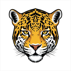 Obraz premium Majestic Jaguar Face Wild Animal Portrait Realistic Big Cat Predator