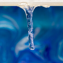 icicle on blue background