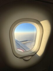 View from Airbus Window of Turkish Airlines Flight