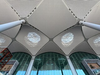 Exterior View of Istanbul Airport (IST) in Turkey