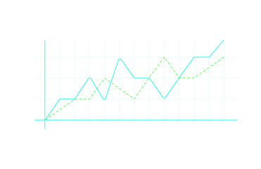 Rising Trend Chart Illustrating Annual Growth, Showcasing Progress and Performance Through a Visual Data Representation