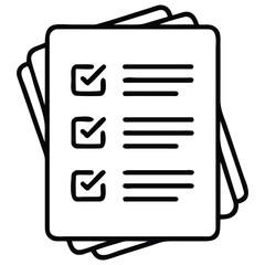Checklist Document Task List Vector Illustration Simple Design