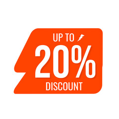 up to 20 percent png, orange colour sale badge, discount label with round shape, digital offer stamp
