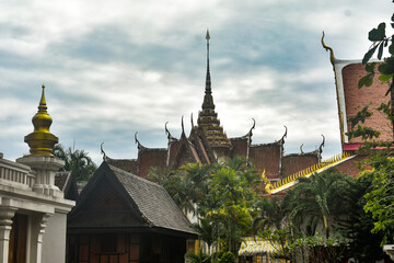 Wat chalong Temple complex, a beautiful place of worship in Phuket, Thailand.