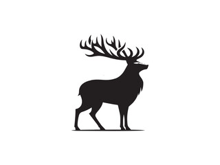 deer silhouette vector illustration