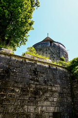 Solothurn, Stadtmauer, Riedholzbastion, Riedholzschanze, Lindenbäume, Schanzenbau, Graben,...