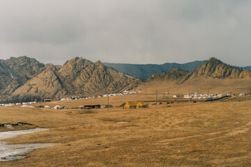 This is how Mongolian people live nomadic style with their traditional yurt in Mongolia
