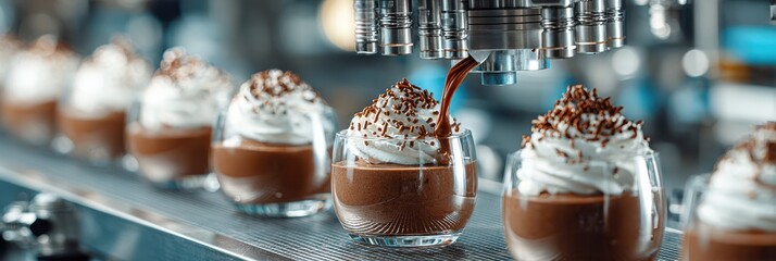 Creamy Desserts Being Prepared Modern