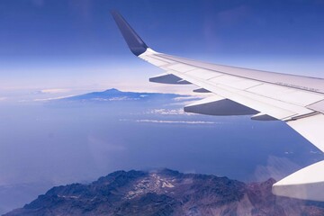 view from airplane window - Canary island