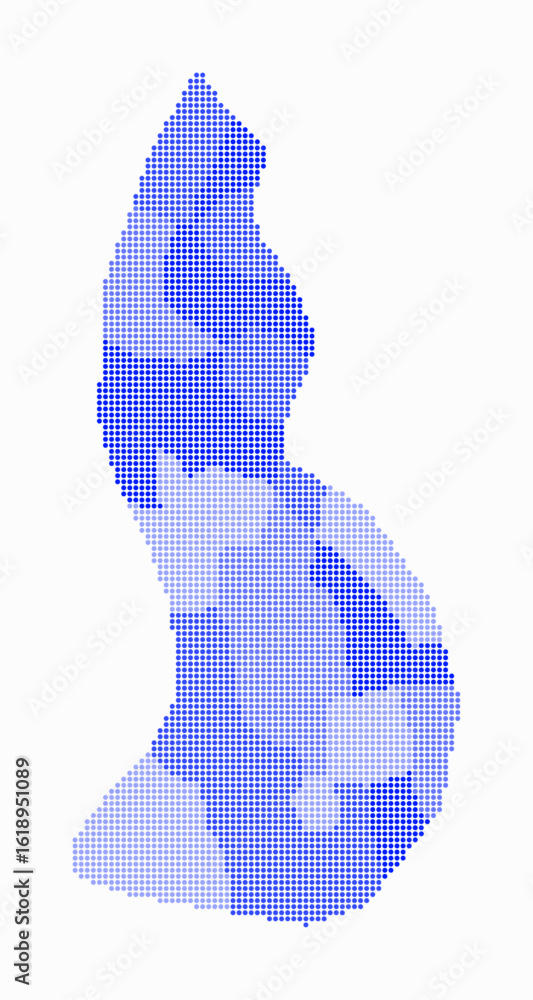 Poster liechtenstein dotted map. digital style map of the country on white background. liechtenstein shape 