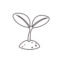 plant seedling leaf sprout emoji symbol sign icon vector illustration isolated flat