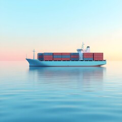 Obraz premium ship, cargo, container, sea, transportation, shipping, transport, boat, port, ocean, freight, harbor, industry, vessel, export, water, container ship, industrial, dock, tanker, logistics, crane, busin