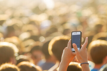 hands holding smartphone