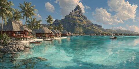 Tropical Island Paradise: Coastal Resort Views