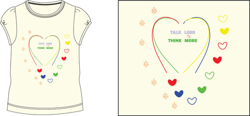 TALK LESS THINK MORE t-shirt design vector illustration