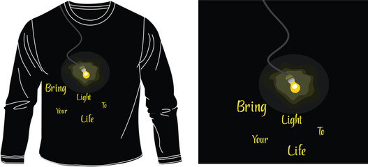 bring__light t-shirt design vector illustration