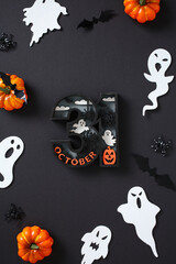 Halloween composition with bold 