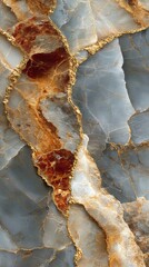 Stunning blue and gold gemstone texture with intricate natural patterns and rich colors