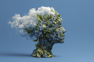 Artistic depiction of ideas growing and flourishing from the human mind. Great for innovation, learning platforms, workshops, and conceptual storytelling