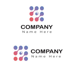 Eye Vision Tech Logo Abstract Digital Network and Focus Symbol