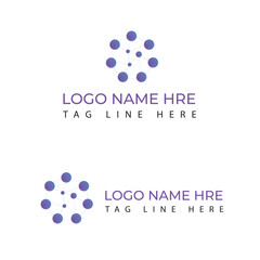 Creative Circular Dot Logo Abstract Modern Symbol for Tech, Media, or Corporate Use