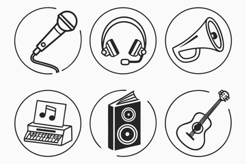 music icons set