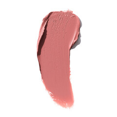 Fototapeta premium soft light pink matte lipstick smear, cosmetics beauty product texture, liquid blush, lipstick swatc