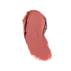 orange brown caramel matte lipstick smear, cosmetics beauty product texture, liquid blush, lipstick...