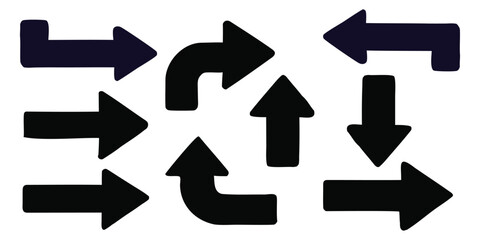 set of black arrows