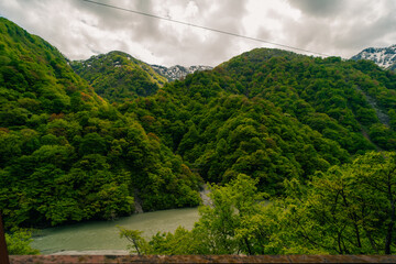 Landscape Views Of Kurobe Dam And The Northern Japan