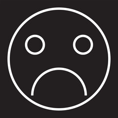 Icons face emoticon set on white background. Emoji doodle icons collection, vector of icons