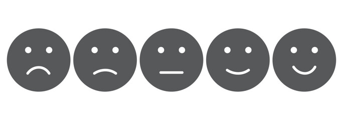 mixed emoji face expression set . Emoji faces collection. Emojis flat style. eps 10