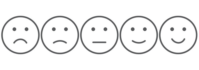 Smiley icon line set. Emoji icon collection containing happy emotion, sad, smiling, surprised, angry, relaxed, confused, laughing, excited and shocked emoticon icons. Vector outline illustration.